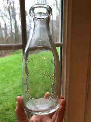 Ernest Gowdy Bolton Conn CT Qt Milk Bottle Embossed Slug Unique Only One KnownÂ 