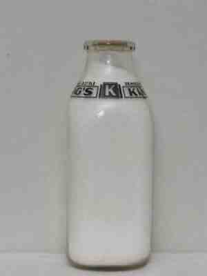 SSPQ Milk Bottle King King's Dairy Farm Corning NY STEUBEN COUNTY 1947 VERY RARE