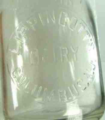 1940s LIPPINCOTT'S DAIRY Columbus NJ Milk Bottle TREQ Embossed