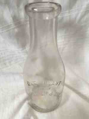 Vintage Quart Milk Bottle Schneider And Sons Dairy Peoria Illinois