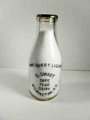 D.SWART, Cape Fear Dairy, Wilmington NC,N.C.,North Carolina Quart