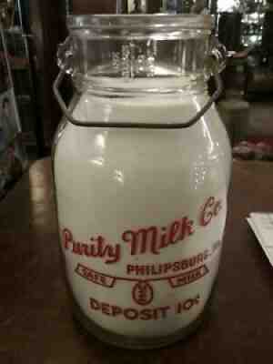 Purity Milk Philipsburg PA One Gallon Milk Bottle near bellefonte state college