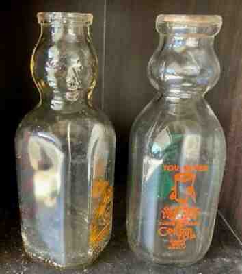 vintage cream top milk bottle