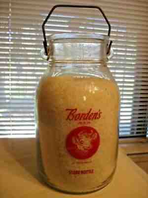 BORDEN'S WIDE MOUTH ONE GALLON MILK JUG