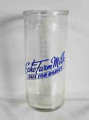 Vintage ECHO FARM DAIRY Baby Bottle, Wilmington, NC,N.C.,North Carolina--8 Oz.