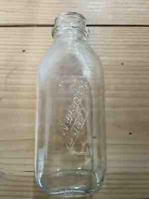 vintage nantucket dairy milk bottle 1960â??s glass