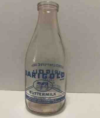 1/2 Gallon Buttermilk Bottle Darigold Dairy Spokane WA INLAND EMPIRE Vintage