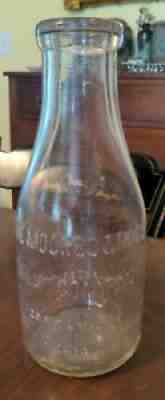 Moores & Ross Milk Bottle Zanesville Ohio One Quart