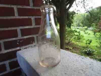 VINTAGE A.P. KLICK HILLSIDE DAIRY LEBANON PA MILK BOTTLE WITH CAP