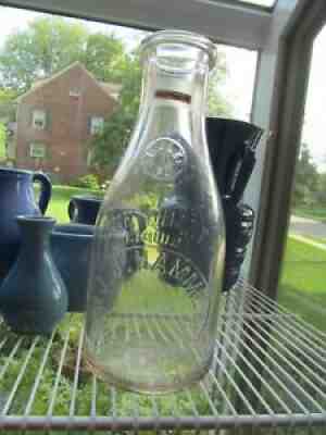 Rare / Vintage J J Hamme Qt Milk Bottle Abbottstown PA Adams / York County PA