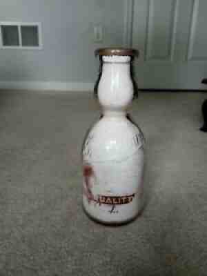 Vintage WWII Era St Lawrence Milk Electropure Milk Bottle - Buy War Bonds