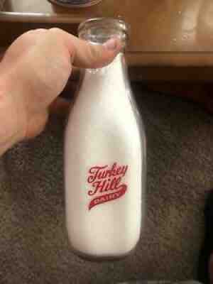 Turkey Hill dairy quart milk bottle Creswell Pa Lancaster