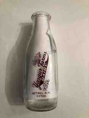 Genuine 1969 Yasgur Farms Dairy Quart Milk Bottle