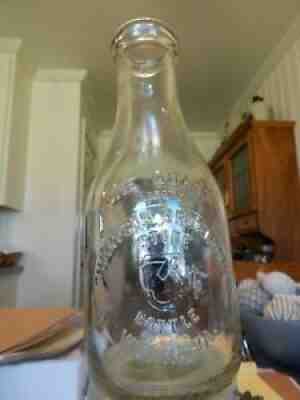 THOMPSON BROS DAIRY CO MILK BOTTLE VIENNA VA QUART RD EMB 3 CENT STORE FAIRFAX.