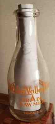 Quart milk bottle, Hidden Valley Farm, Tryon, NC, Grade A Raw Milk