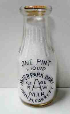 *RARE* Vintage WINTER PARK DAIRY, Wilmington, NC,N.C.,North Carolina---PINT