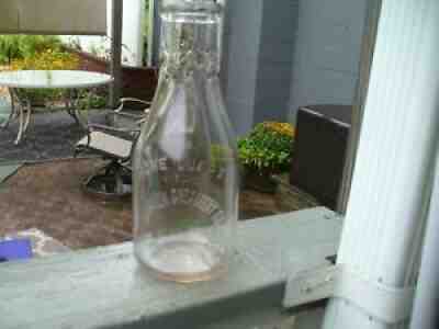 Vintage 1948 Fairview Creamery Dairy Embossed Quart Milk Bottle Houtzdale Pa