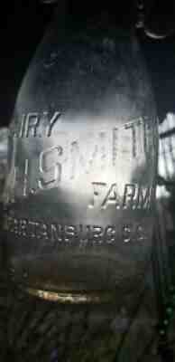 Nice Quart J. H. Smith Farms Spartanburg, S. C. Milk Bottle