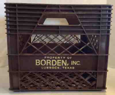 Lubbock, Texas Borden, Inc. Plastic Milk Crate Brown 13 ?x13 ?x11 ? L@@K!