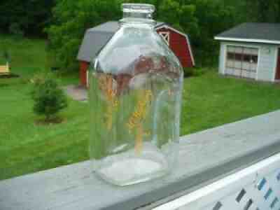 Vintage 1975 McMahon's Dairy Orange Paint Half Gallon Milk Bottle Altoona Pa