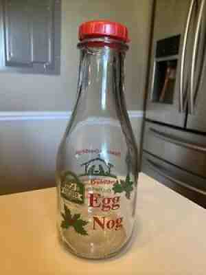 PYRO HARTZLER FAMILY DAIRY WOOSTER OHIO EGG NOG MILK BOTTLE LID CHRISTMAS