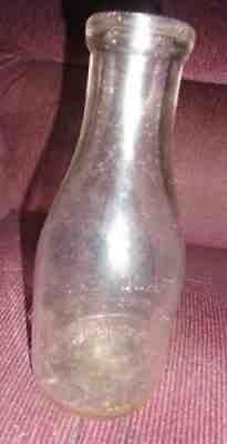 Vintage slug plate quart milk bottle Broadacre Farms McCampbell  Louisville,Tenn