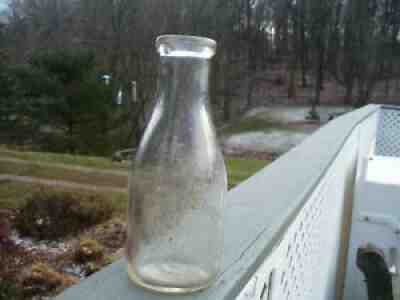 Vintage Snee Bros Dairy Embossed 1935 Quart Milk Bottle Clairton Pa