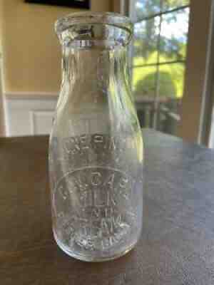 Milk Bottle, Miller Dairy, Orange Pyro ACL, One Pint, Indiana, Vintage –  Antigo Trunk