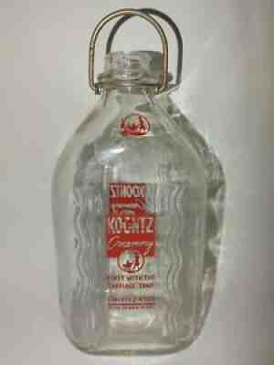 Antique Salisbury Baltimore Milk Bottle Koontz Creamery Glass Bottle Half gallon