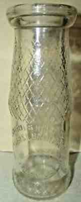 RARE SEARS LUNCH ROOM Taylorsville NC Tall HP Dripless Juice MIlk Bottle Roebuck