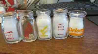 5 DIFFERENT PA.. PENNSYLVANIA DAIRY CREAMERS / MILK BOTTLES