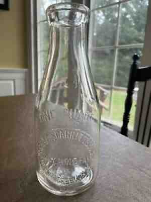 Geo. E. Scarritt & Son, Rockey Slope Farm, North Creek NY 1 Qt Milk Bottle