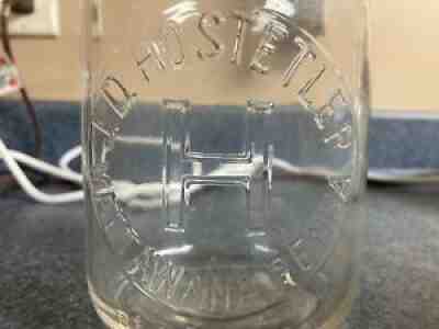 #114 TREQ MATTAWANA PA LEWISTOWN MILROY REEDSVILLE J.D. HOSTETLER MILK BOTTLE