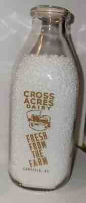 Cross Acres Dairy - Carlisle, KY Kentucky Quart Milk Bottle SSPQ