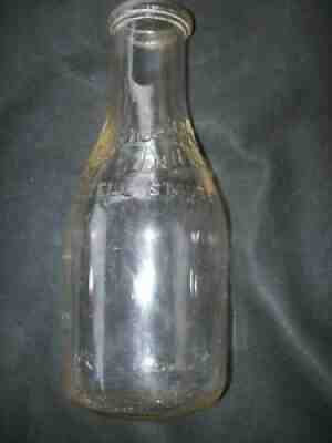 Vintage BROADACRE DAIRIES POWELL STA TENN WEIGLES SONS Quart Dairy Milk Bottle