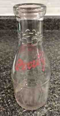 Vintage 1938 Quart Milk Bottle Pevely Dairy St. Louis Missouri