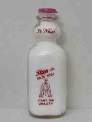 Tspqct Milk Bottle Stan The Milk Man Dairy Farm Quality Guernsey Milk 