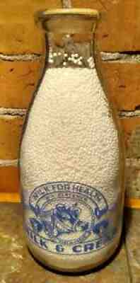 Vintage Milk Bottle Quart Highland Dairy Farms - W.H. Blackmer - Athol, MA