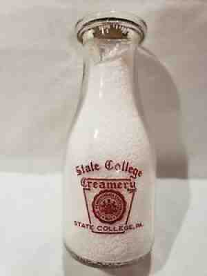 Pa A Very Nice State College Creamery One Quart Milk Bottle State College 