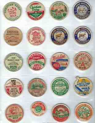 20 ORE WASH milk bottle cap lot,Prosser Sunnyside The Dalles Hood Lost River mix