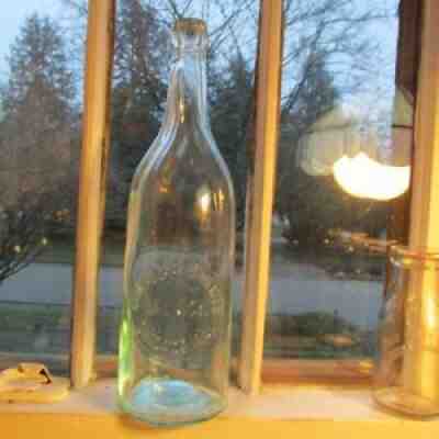 Chicago, ILL, Quart Blob Top MILK BOTTLE Chicago Sterilized Milk Co 1890