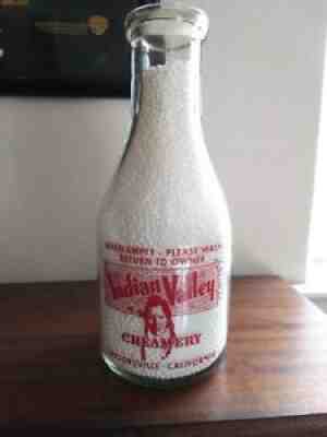 Tall Round Red Quart Indian Valley Creamery Taylorsville, California
