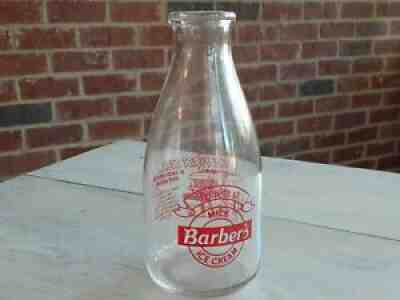 Vintage BARBER'S DAIRY Birmingham ALABAMA AL ACL One Quart MILK BOTTLE