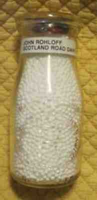 NORWICHTOWN CT - HALF PINT EMBOSSED MILK BOTTLE - SCOTLAND ROAD DAIRY - ROHLOFF