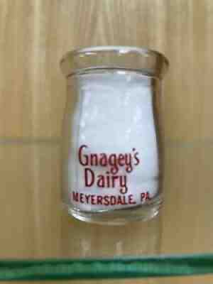 3/4 Oz. Milk Creamer Advertising Gnageyâ??s. ï¿¼ Dairy Meyersdale Pennsylvania ¼