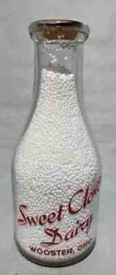 TRQP Rare Sweet Clover Dairy Wooster Ohio oh Wayne County baby milk bottle