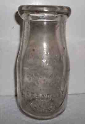 Diffendal's Sanitary Dairy McKeesport PA. Embossed Amethyst.Half Pint