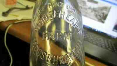 Mooseheart, ILL. Mooseheart Farm REHP Milk Bottle Children's Home Institutional