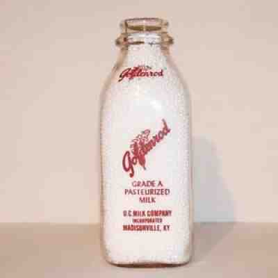 Goldenrod Dairy Quart Milk Bottle - Madisonville KY