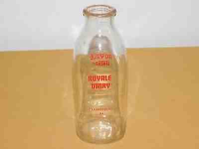 VINTAGE ROYALE DAIRY CHAMBERSBURG PA 1 ONE QUART MILK BOTTLE